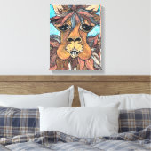 Leroy de Llama Canvas Afdruk (Insitu (Slaapkamer))