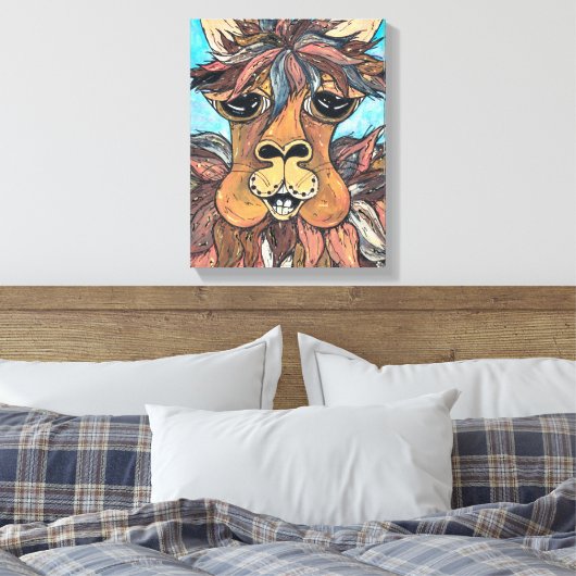 Leroy de Llama Canvas Afdruk (Insitu (Slaapkamer))