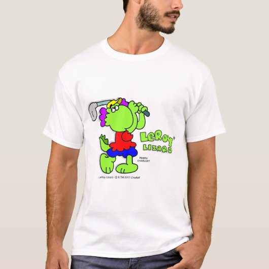 LeRoy Lizard Golf Swing T-Shirt (Voorkant)