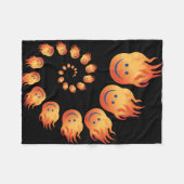 Leroy's Illusion Fleece Deken in de Kleur Zwart (Voorkant (Horizontaal))