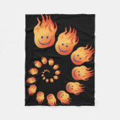 Leroy's Illusion Fleece Deken in de Kleur Zwart (Voorkant)