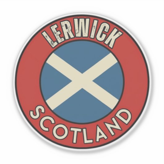 Lerwick, Schotland Sticker (Voorkant)