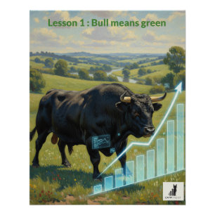 Les 1: Stier betekent groen Perfect Poster