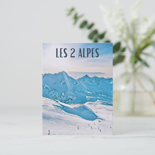 Les 2 Alpes Briefkaart (Staand voorkant)
