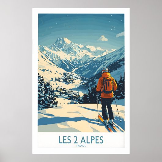 Les 2 Alpes Poster Frankrijk 1 (Voorkant)