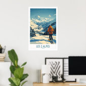 Les 2 Alpes Poster Frankrijk 1 (Thuiskantoor)