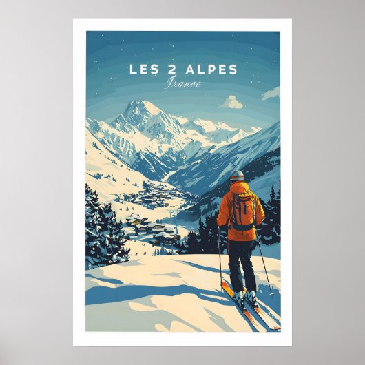 Les 2 Alpes Print Frankrijk 1 (Voorkant)