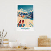 Les 2 Alpes Ski-posterprint 1 Poster (Keuken)