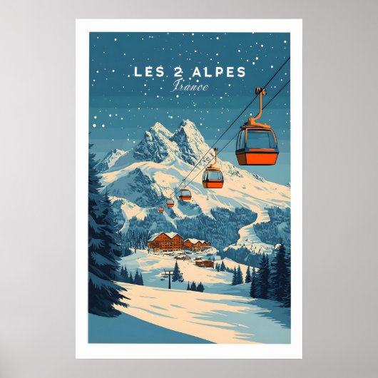 Les 2 Alpes Ski Print 1 (Voorkant)