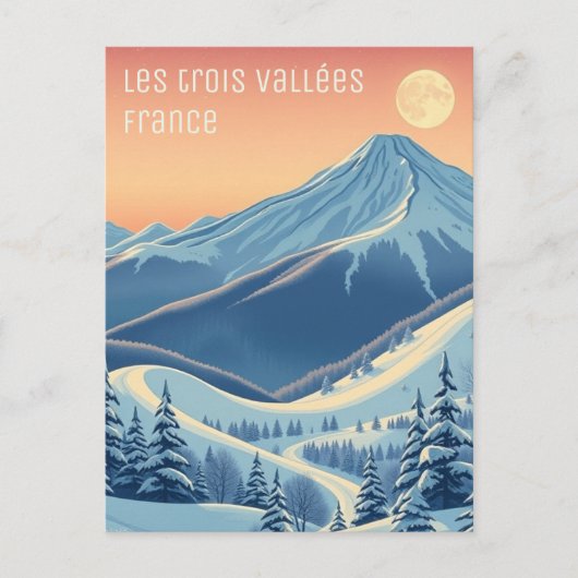 Les 3 trois Vallées Frankrijk skivakantie Briefkaa Briefkaart (Voorkant)