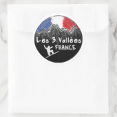 Les 3 Vallees France snowboarder sticker (Tas)