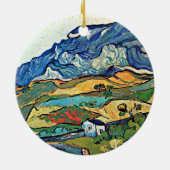 Les Alpilles Berglandschap, Keramisch Ornament (Achterkant)