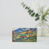 Les Alpilles (F724) Van Gogh Fine Art Visitekaartje (Staand voorkant)