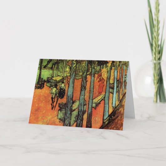 Les Alyscamps, Autumn Leaves van Vincent van Gogh Kaart (Voorkant)