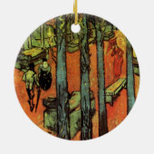 Les Alyscamps, Autumn Leaves van Vincent van Gogh Keramisch Ornament (Achterkant)