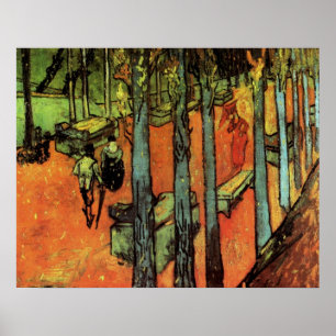 Les Alyscamps, Autumn Leaves van Vincent van Gogh Poster