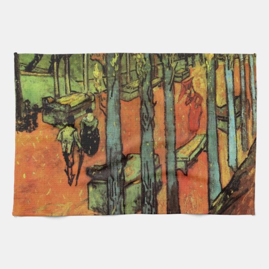 Les Alyscamps, Autumn Leaves van Vincent van Gogh Theedoek (Horizontaal)