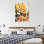 Les Alyscamps (Begraafplaats) door Vincent van Gog Canvas Afdruk (Insitu (Slaapkamer))