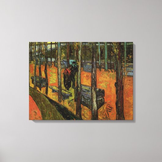 Les Alyscamps (Begraafplaats) door Vincent van Gog Canvas Afdruk (Voorkant)