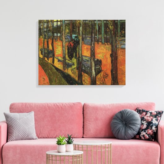 Les Alyscamps (Begraafplaats) door Vincent van Gog Canvas Afdruk (Insitu (Woonkamer))