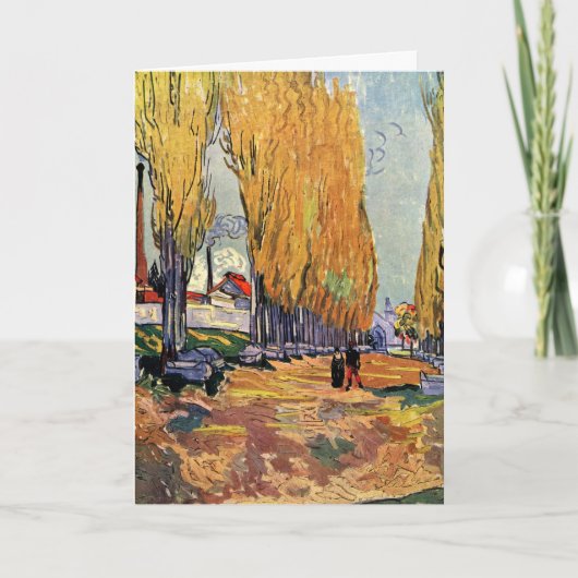 Les Alyscamps (Begraafplaats) door Vincent van Gog Kaart (Voorkant)