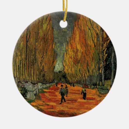 Les Alyscamps (Begraafplaats) door Vincent van Gog Keramisch Ornament (Voorkant)