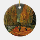 Les Alyscamps (Begraafplaats) door Vincent van Gog Keramisch Ornament (Achterkant)