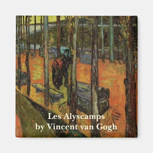 Les Alyscamps (Begraafplaats) door Vincent van Gog Magneet (Voorkant)