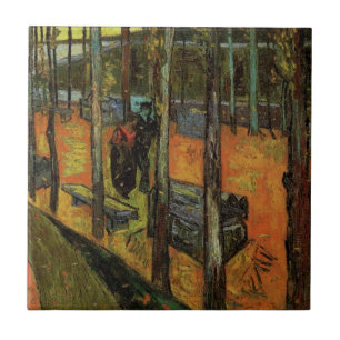 Les Alyscamps (Begraafplaats) door Vincent van Gog Tegeltje
