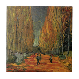 Les Alyscamps (Begraafplaats) door Vincent van Gog Tegeltje