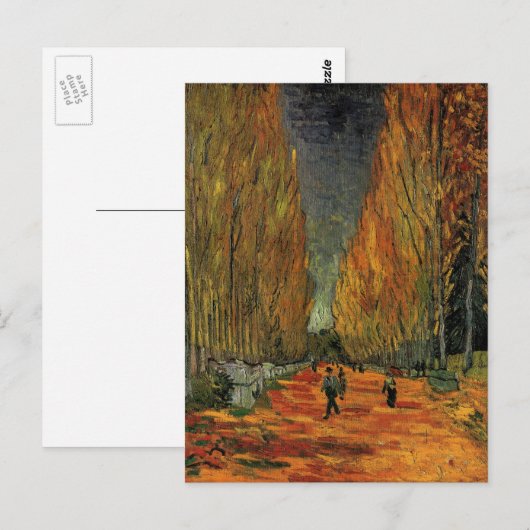 Les Alyscamps (begraafplaats) van Vincent van Gogh Briefkaart (Voorkant / Achterkant)
