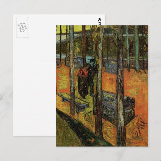 Les Alyscamps (begraafplaats) van Vincent van Gogh Briefkaart (Voorkant / Achterkant)