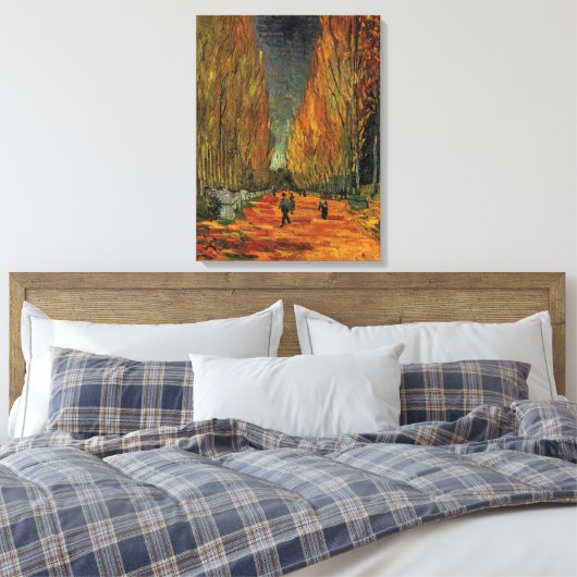 Les Alyscamps (begraafplaats) van Vincent van Gogh Canvas Afdruk (Insitu (Slaapkamer))