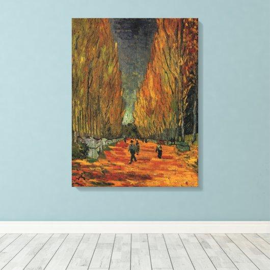 Les Alyscamps (begraafplaats) van Vincent van Gogh Canvas Afdruk (Insitu (Houten vloer))