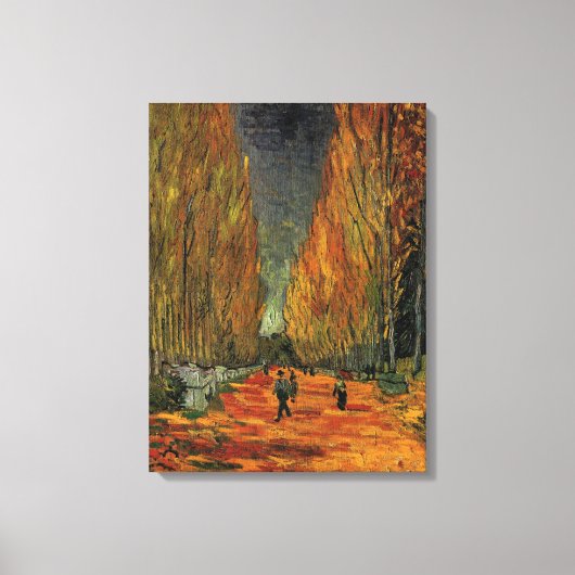 Les Alyscamps (begraafplaats) van Vincent van Gogh Canvas Afdruk (Voorkant)