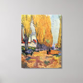 Les Alyscamps (begraafplaats) van Vincent van Gogh Canvas Afdruk (Voorkant)