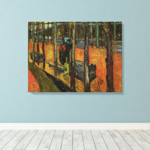 Les Alyscamps (begraafplaats) van Vincent van Gogh Canvas Afdruk