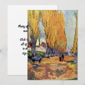 Les Alyscamps (begraafplaats) van Vincent van Gogh Kaart (Voorkant / Achterkant)
