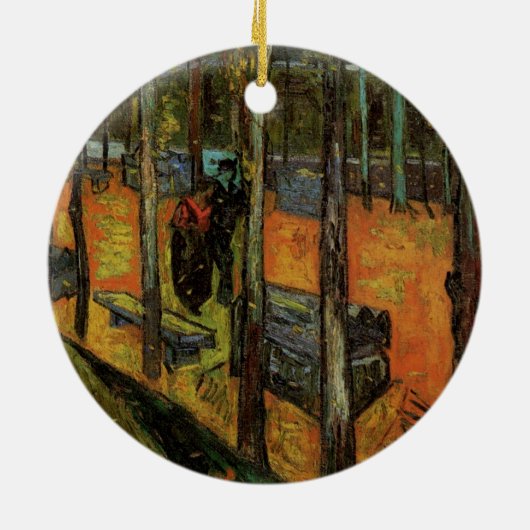 Les Alyscamps (begraafplaats) van Vincent van Gogh Keramisch Ornament (Achterkant)