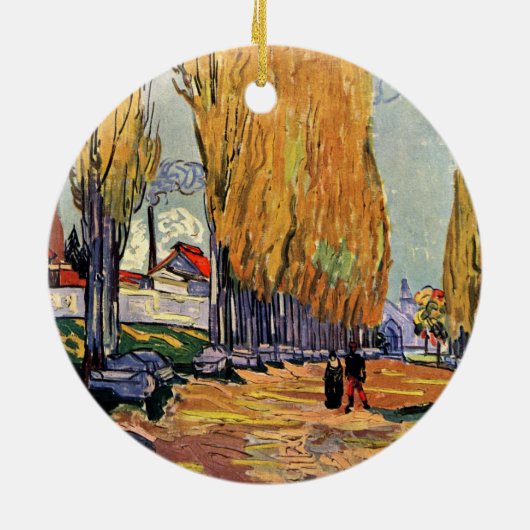 Les Alyscamps (begraafplaats) van Vincent van Gogh Keramisch Ornament (Achterkant)