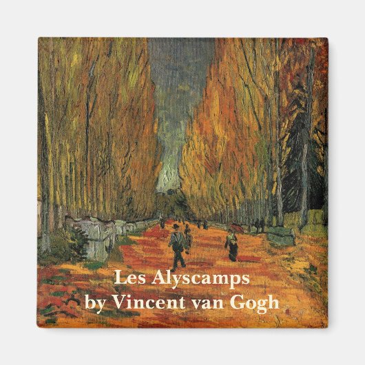 Les Alyscamps (begraafplaats) van Vincent van Gogh Magneet (Voorkant)