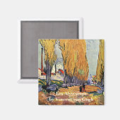 Les Alyscamps (begraafplaats) van Vincent van Gogh Magneet (Voorkant / Achterkant)