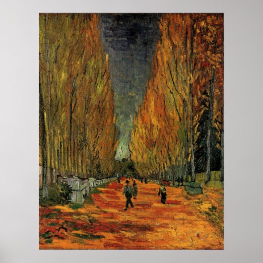 Les Alyscamps (begraafplaats) van Vincent van Gogh Poster (Voorkant)