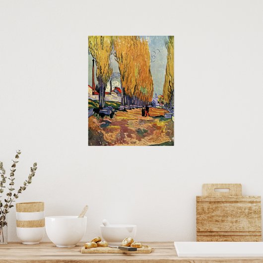 Les Alyscamps (begraafplaats) van Vincent van Gogh Poster (Keuken)