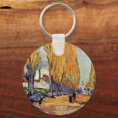 Les Alyscamps (begraafplaats) van Vincent van Gogh Sleutelhanger (Voorkant)