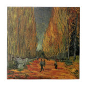 Les Alyscamps (begraafplaats) van Vincent van Gogh Tegeltje (Voorkant)