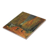 Les Alyscamps (begraafplaats) van Vincent van Gogh Tegeltje (Zijkant)