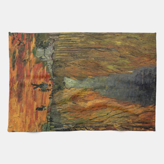 Les Alyscamps (begraafplaats) van Vincent van Gogh Theedoek (Horizontaal)