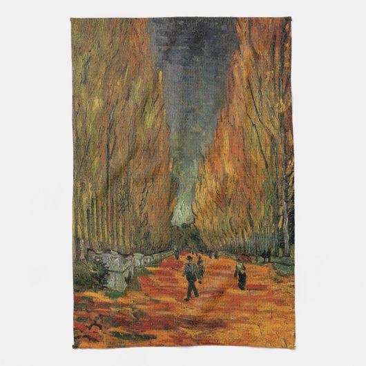 Les Alyscamps (begraafplaats) van Vincent van Gogh Theedoek (Verticaal)