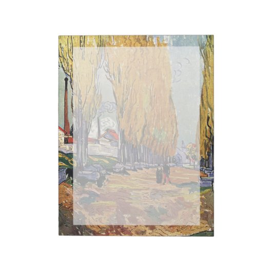 Les Alyscamps by Van Gogh. Autumn landscape Notitieblok (Linkerzijde)